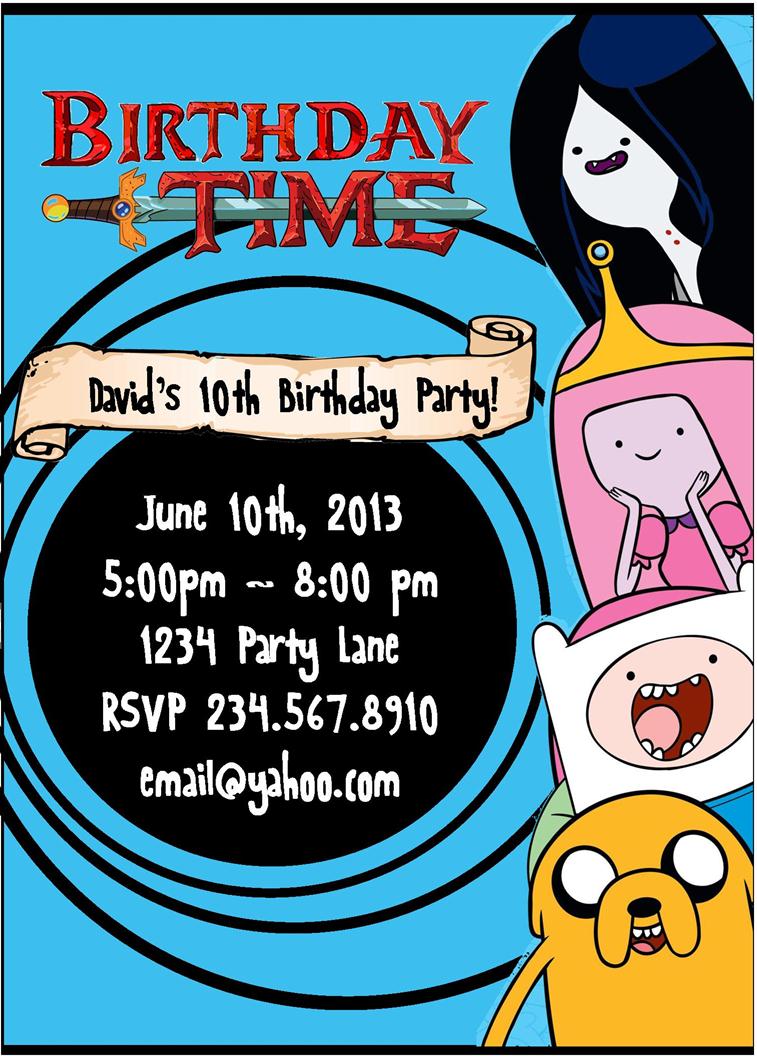 Top 10 Adventure Time Invitation Ideas And Inspiration