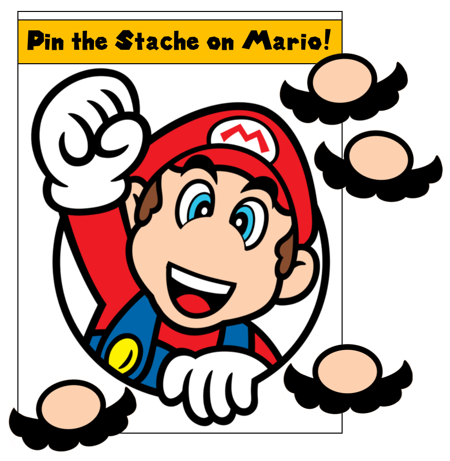 Pin The Mustache On Mario Free Printable Printable Word Searches