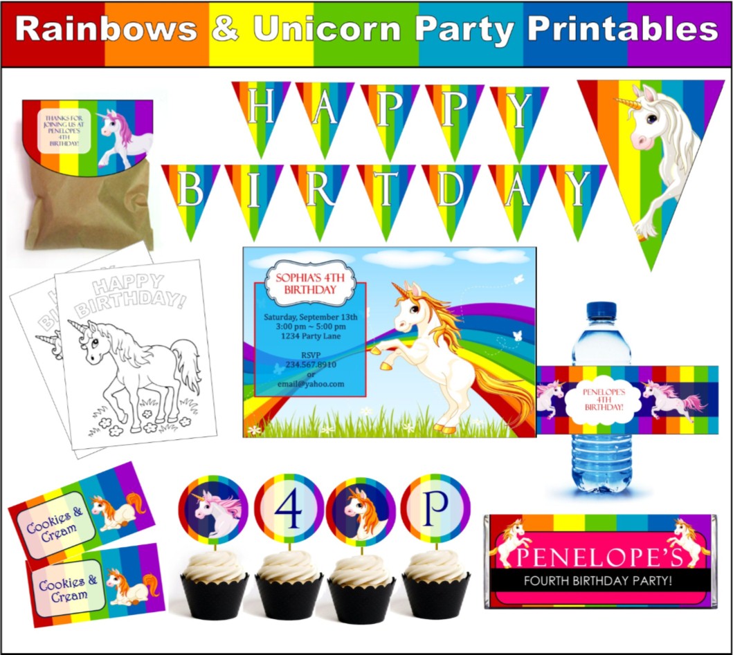 Free Roblox Party Printables - Party with Unicorns