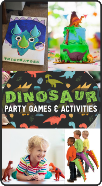 Pin the Tail on the Dinosaur - Dinosaur Birthday Party Game