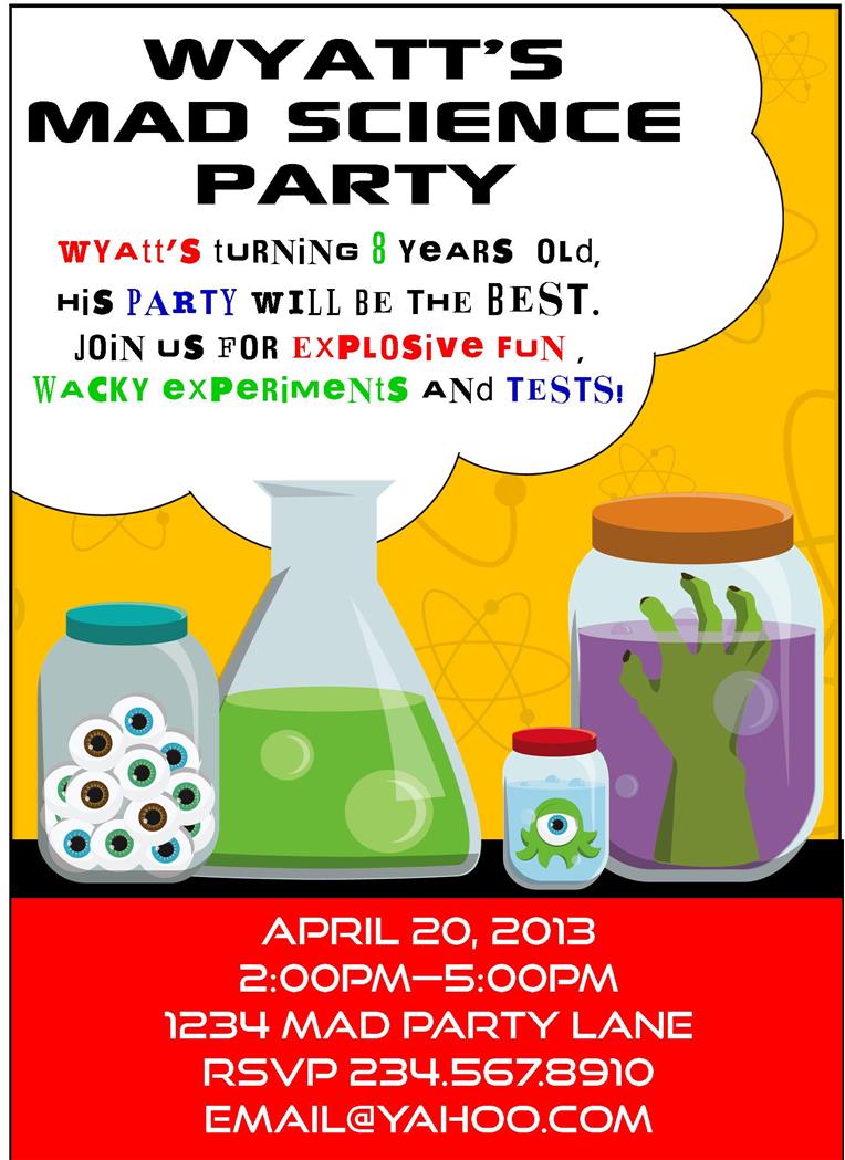 Mad Science Invitation Ideas 10