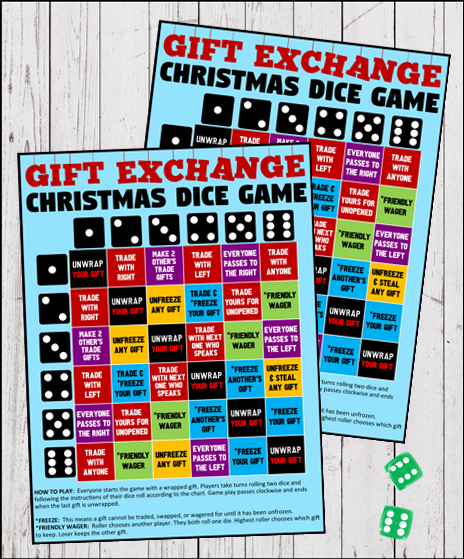 Play The Christmas Dice Rolling Gift Stealing Exchange Game